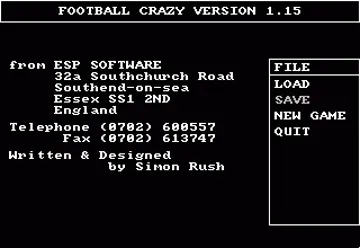 Football Crazy screen shot title